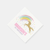 Unicorn Birthday Party Napkin Whimsical Unicorn Servetten (Hoek)