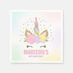 Unicorn Birthday Party Napkin Whimsical Unicorn Servetten