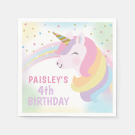 Unicorn Birthday Party Napkins Servet