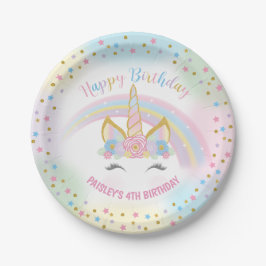 Unicorn Birthday Party Paper Borden Papieren Bordje