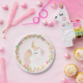 Unicorn Birthday Party Paper Borden Papieren Bordje (Feest)