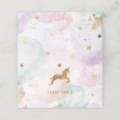 Unicorn Birthday Party Plaatskaartje (Buitenkant ongevouwen)