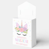 Unicorn Birthday Party Polka Dots Flowers Bedankdoosjes (Geopend)
