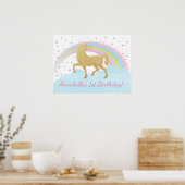 Unicorn Birthday Party Poster Achtergrond (Keuken)