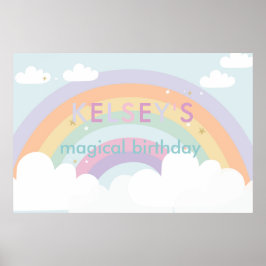 Unicorn Birthday Party Poster Unicorn Decorn