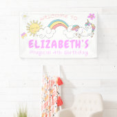 Unicorn Birthday Party Rainbow Spandoek (Insitu)