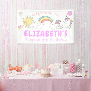 Unicorn Birthday Party Rainbow Spandoek