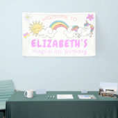 Unicorn Birthday Party Rainbow Spandoek (Beurs)