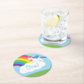 Unicorn Birthday Party Ronde Kartonnen Onderzetter (Insitu)