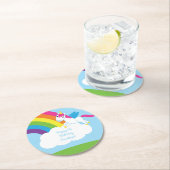 Unicorn Birthday Party Ronde Kartonnen Onderzetter (Insitu)