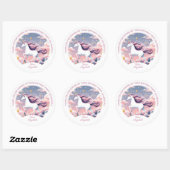 Unicorn Birthday Party Ronde Sticker (Vel)
