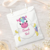 Unicorn Birthday Party roze Bedankzakje (Geknipt)