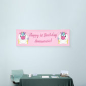 Unicorn Birthday Party roze Spandoek (Beurs)