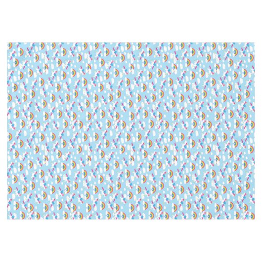 Unicorn Birthday Party Tafelkleed (Voorkant (Horizontaal))