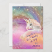 Unicorn Birthday Party (Unicorn Birthday) Kaart (Voorkant)