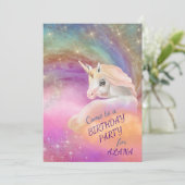 Unicorn Birthday Party (Unicorn Birthday) Kaart (Staand voorkant)