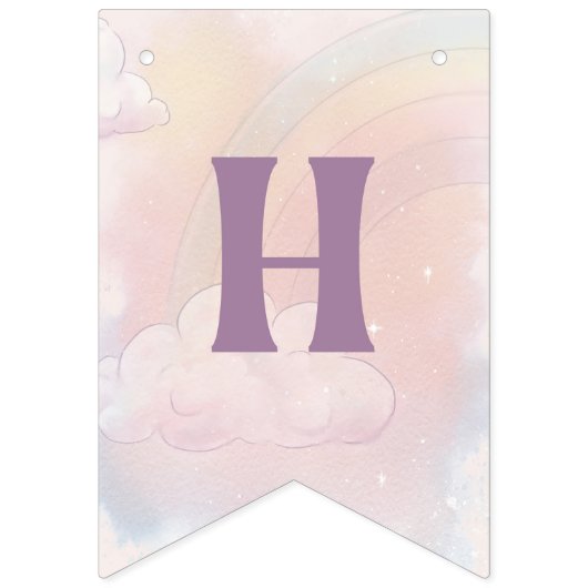 Unicorn Birthday Party Vlaggetjes (Tweede vlag)