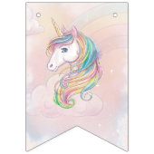 Unicorn Birthday Party Vlaggetjes (Eerste vlag)