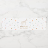 Unicorn Birthday Party Waterfles Etiket (Enkel label)