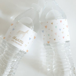 Unicorn Birthday Party Waterfles Etiket