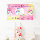 Unicorn Birthday Party Welkom Spandoek (Insitu)