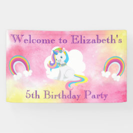 Unicorn Birthday Party Welkom Spandoek