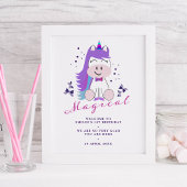Unicorn Birthday Party Welkomstteken Poster