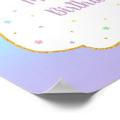 Unicorn Birthday Party Welkomstteken Poster (Hoek)