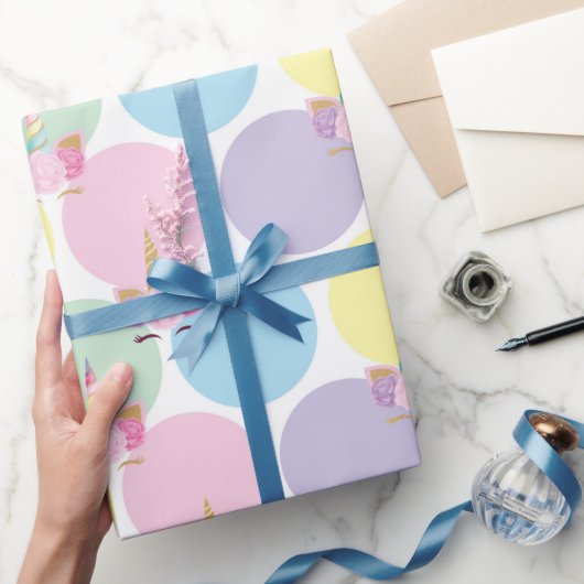 Unicorn Birthday Pattern Cadeaupapier (Geschenken)