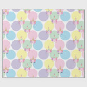 Unicorn Birthday Pattern Cadeaupapier (Vlak)