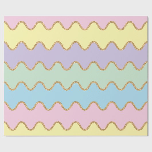 Unicorn Birthday Pattern Cadeaupapier (Vlak)