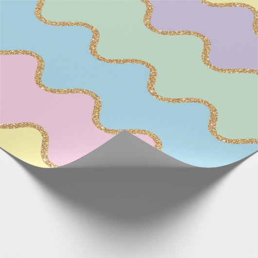 Unicorn Birthday Pattern Cadeaupapier (Hoek)