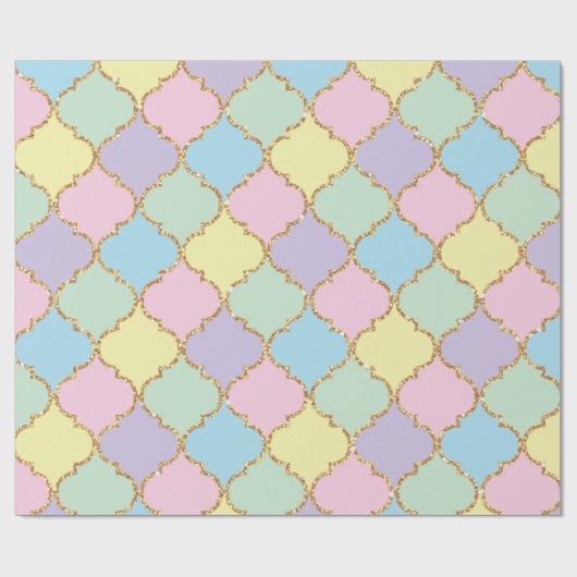 Unicorn Birthday Pattern Cadeaupapier (Vlak)