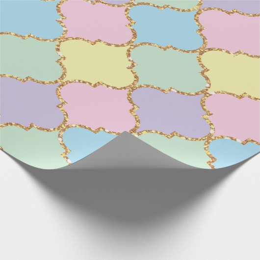 Unicorn Birthday Pattern Cadeaupapier (Hoek)