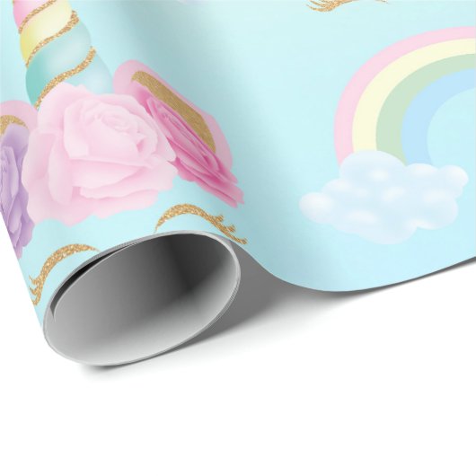 Unicorn Birthday Pattern Cadeaupapier (Rol Hoek)