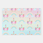 Unicorn Birthday Pattern Inpakpapier Vel (Voorkant 3)