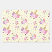 Unicorn Birthday Pattern Inpakpapier Vel (Voorkant)