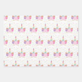Unicorn Birthday Pattern Inpakpapier Vel (Voorkant 3)