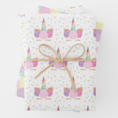 Unicorn Birthday Pattern Inpakpapier Vel (In situ)