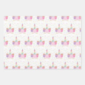 Unicorn Birthday Pattern Inpakpapier Vel (Voorkant)