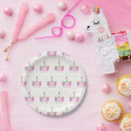 Unicorn Birthday Pattern Papieren Bordje