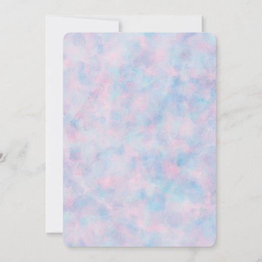 Unicorn Birthday Photo Flat Bedankkaart (Achterkant)