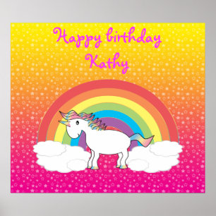 Unicorn Birthday poster