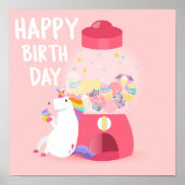 Unicorn Birthday Poster (Voorkant)