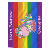 Unicorn Birthday Rainbow Tablecloth Tafelkleed (Voorkant)