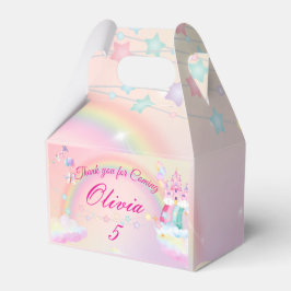 Unicorn birthday them Favor Box Bedankdoosjes