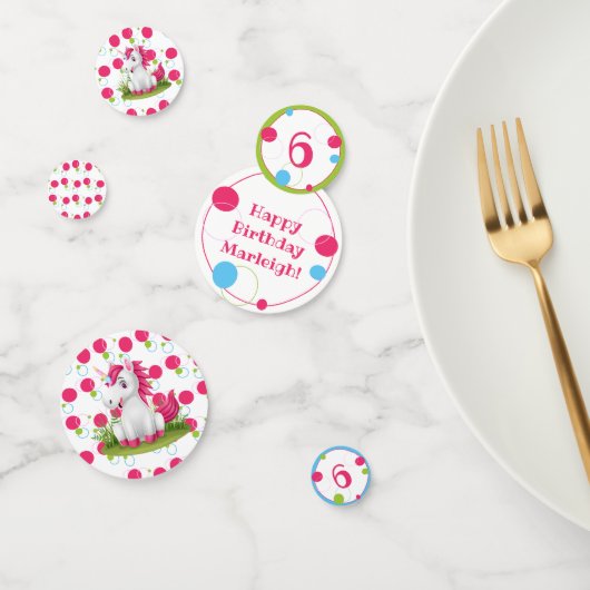 Unicorn Birthday Theme Table Confetti (Groep)