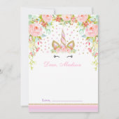 Unicorn Birthday Time Capsule Note Card Guestbook Kaart (Voorkant)