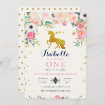 Unicorn Birthday Uitnodiging