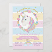 Unicorn Birthday Uitnodiging (Voorkant)
